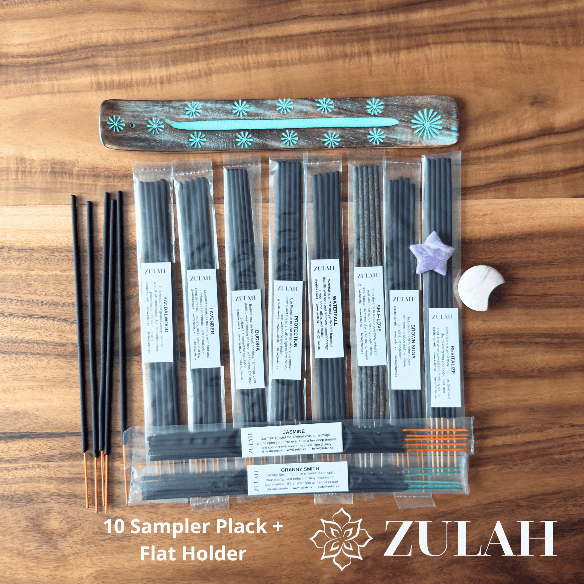 Sample Incense Assortment, 5 sticks - 5 or 10 Sampler Packs