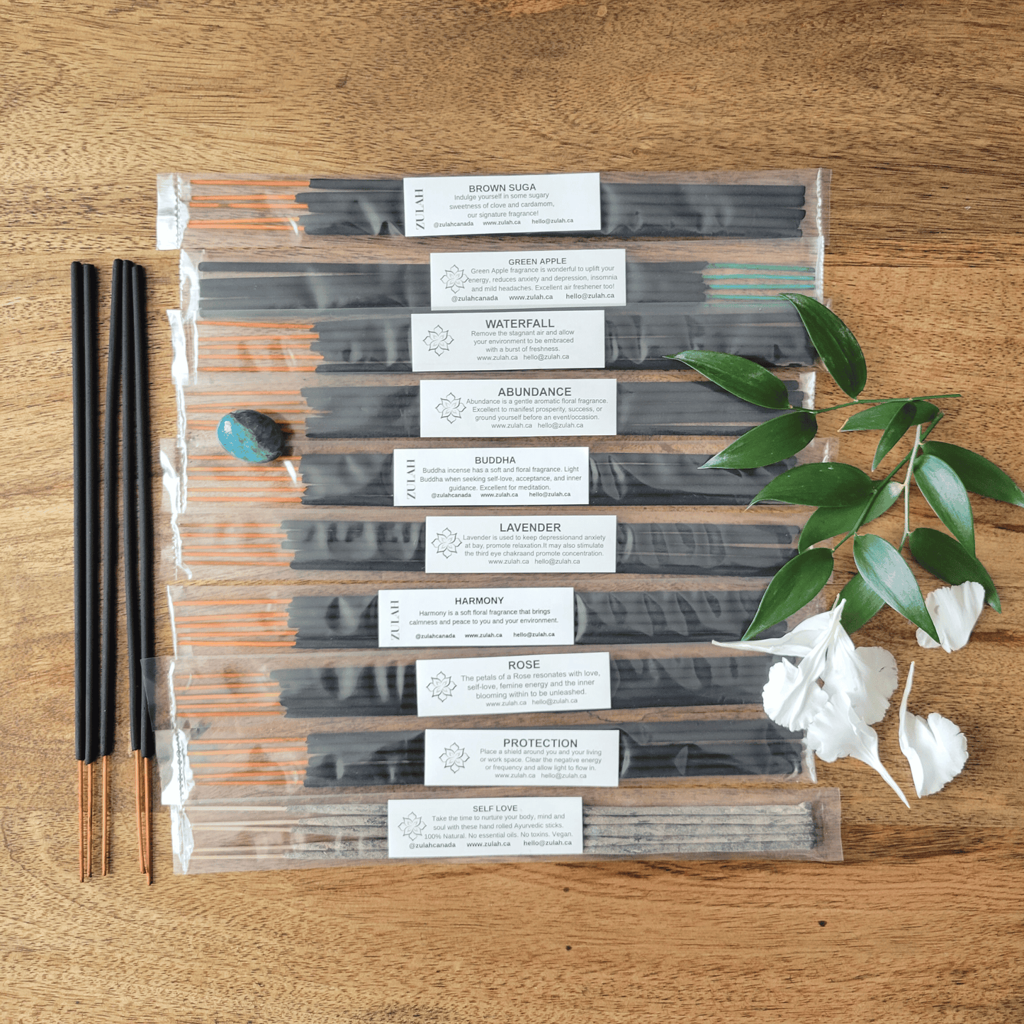 Sample Incense Assortment, 5 sticks - 5 or 10 Sampler Packs