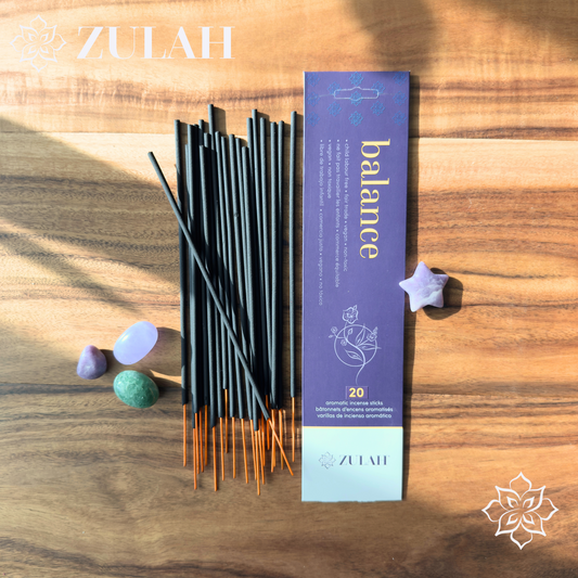 Zulah Luxury Balance incense sticks contain 20 sticks