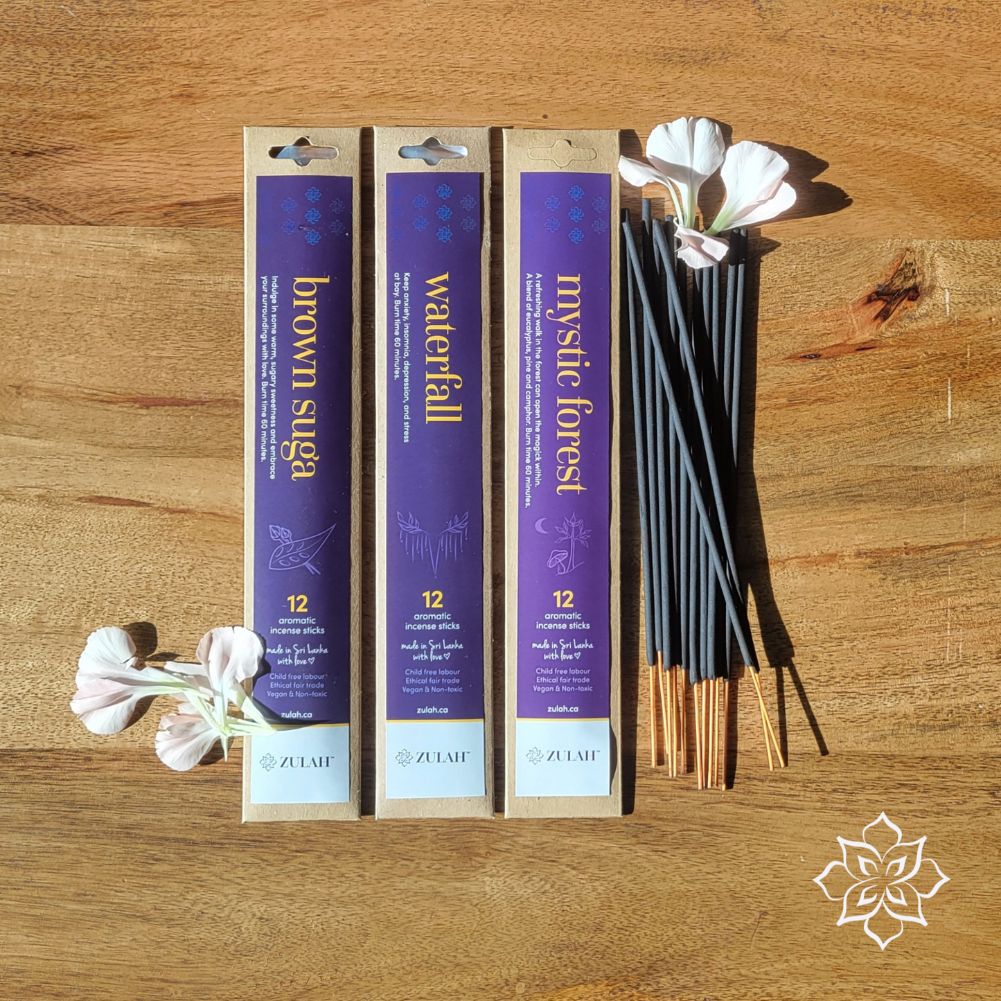 Mini Incense Packs, 12 sticks - any 3 Pack Combo