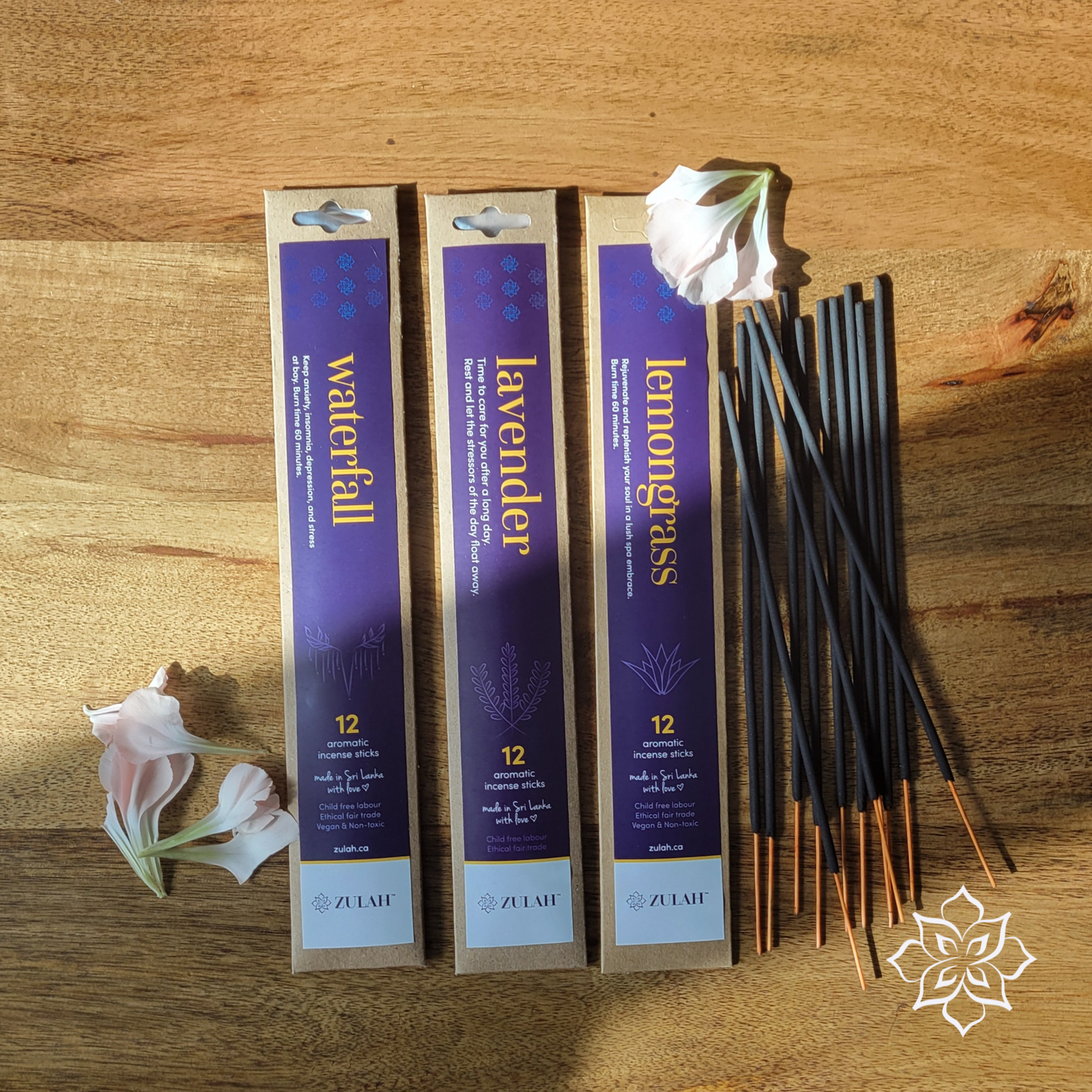 Mini Incense Packs, 12 sticks - any 3 Pack Combo