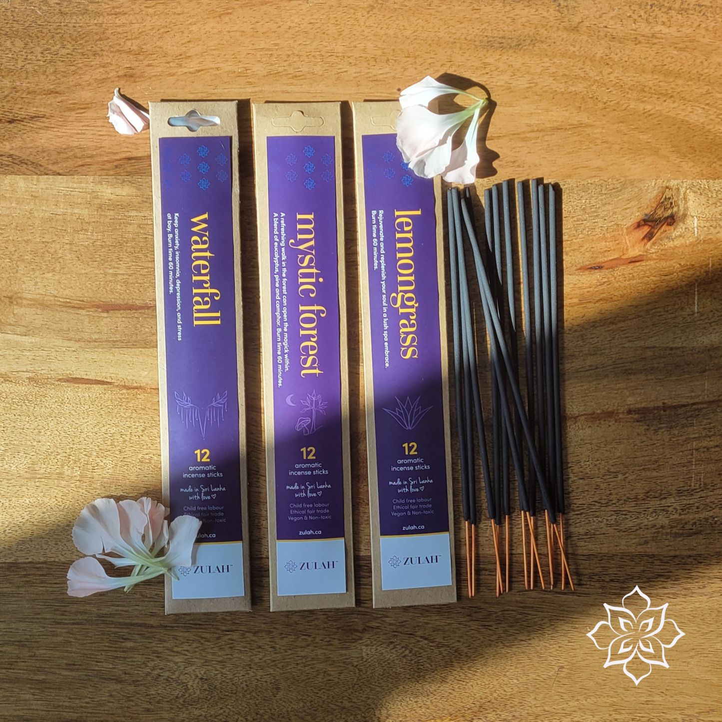 Mini Incense Packs, 12 sticks - any 3 Pack Combo